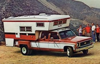 1973 Chevy C30 one-ton Dually - Pickup Camper