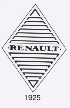 rautenförmiges Renault Markenlogo von 1925